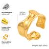 Vnox Gold Plated Stainless Steel Rings For Women, Flowers Butterfly Irregular Shaped Finger Rings Aesthetic Jewelry Wholesale