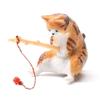 1Pc Fishing Cat Ornaments Aquarium Decor Fish Landscaping Cartoon Fishing Cat Statue Mini Resin Figurine Home Decoration