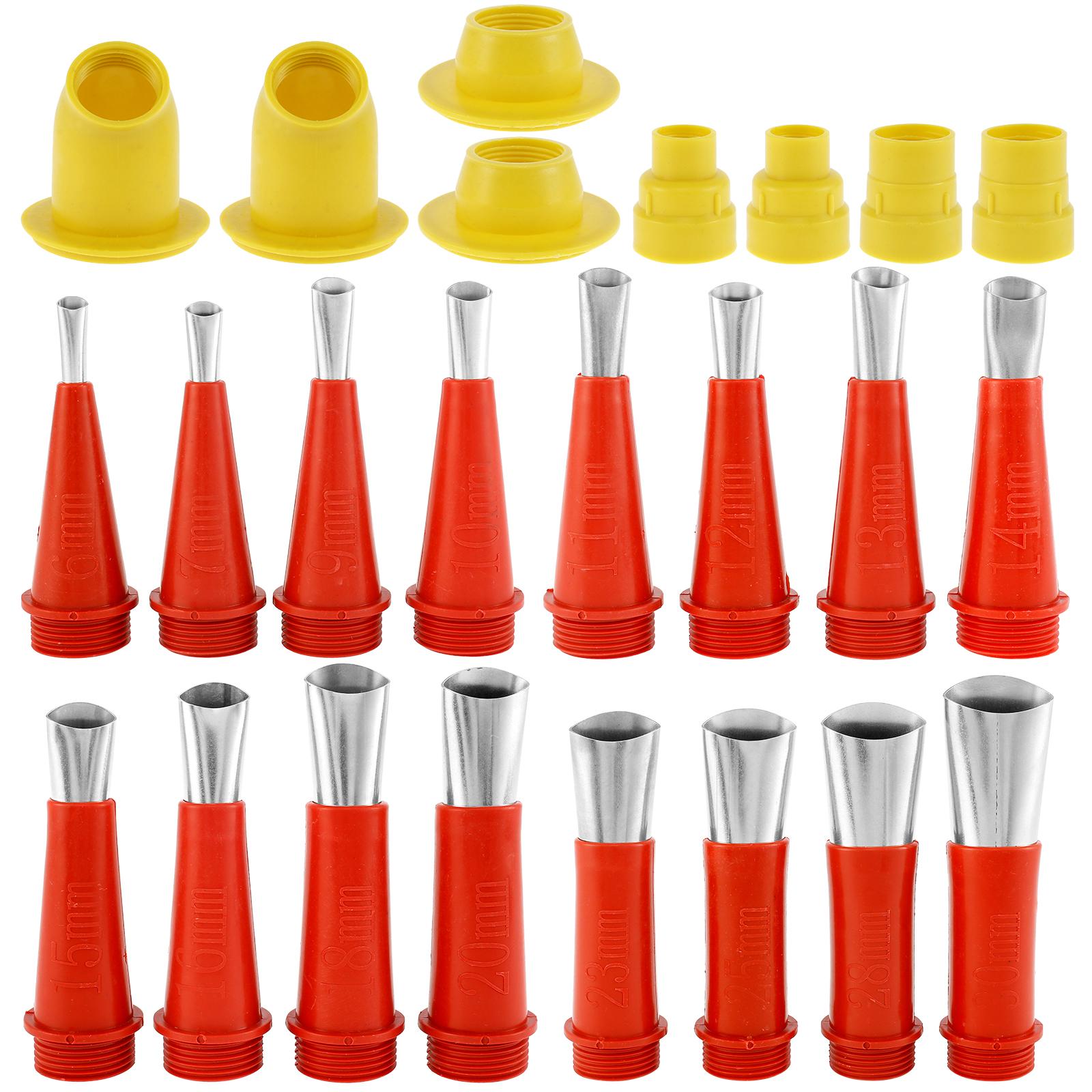 Набор насадок для герметика из нержавеющей стали 6-30 мм Набор наконечников для герметика Многоразовый комплект для финишной отделки герметика Инструмент для финишной отделки герметика с 8 основаниями
