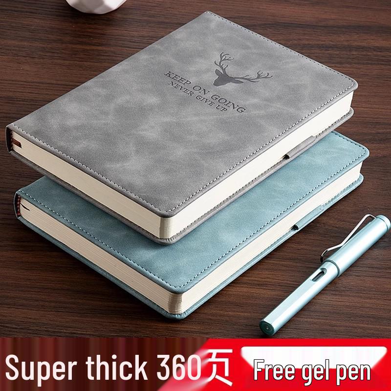 A5 Verdicktes Business-Notizbuch mit Ledereinband - Elegantes Retro-Büro-Schreibwaren für Buchhaltung und literarische Nutzung