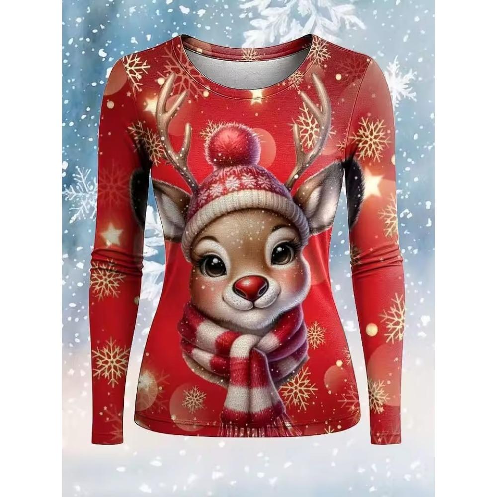 Halloween Women's T-Shirts Graphic Pumpkin Elegant Vintage Tees Long Sleeve T-shirts V-Neck Regular Tops Casual Pullover