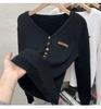 Pullovers Tops Women Long Sleeves Autumn Winter Padded Blouse Oversized V Neck Loose Long Sleeve Shirt Slim Pullover Tops