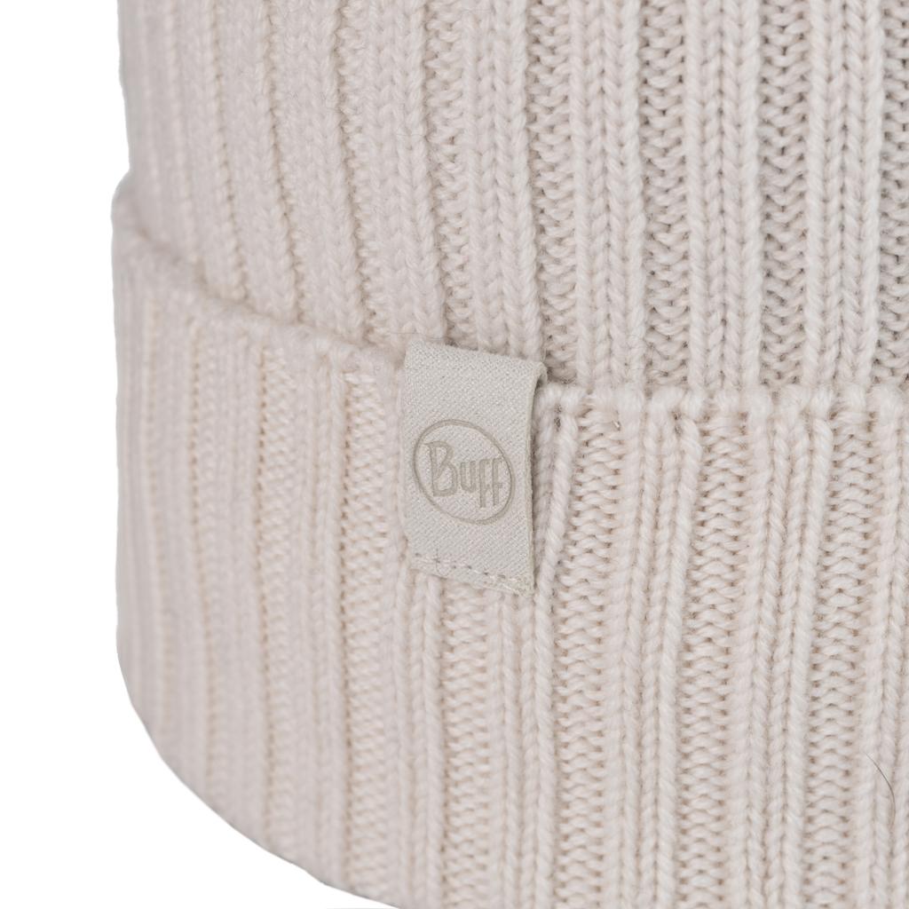 BUFF Norval Knitted Hat Beanie, Unisex Beige Cap