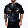 Summer Round Neck 3D Animal Patterns Print Top Fashionable Casual Short Sleeved Men's T-shirts