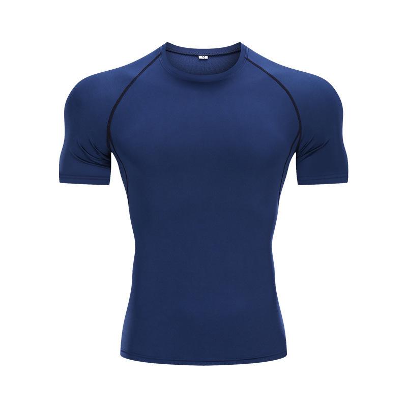 Men's Breathable Quick-Dry Short-Sleeve T-Shirt for Running and Gym Training