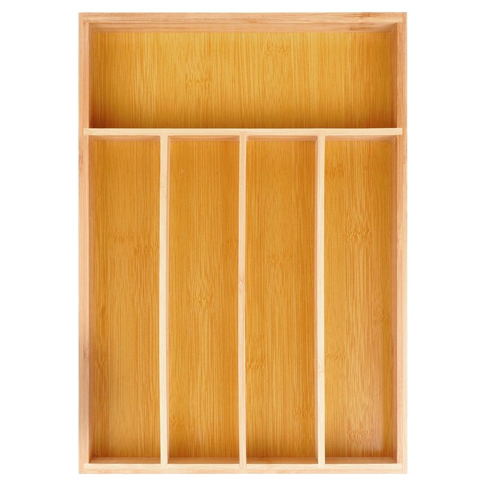 Bamboo Cutlery Insert Kitchen Utensils Organizer Drawer Container