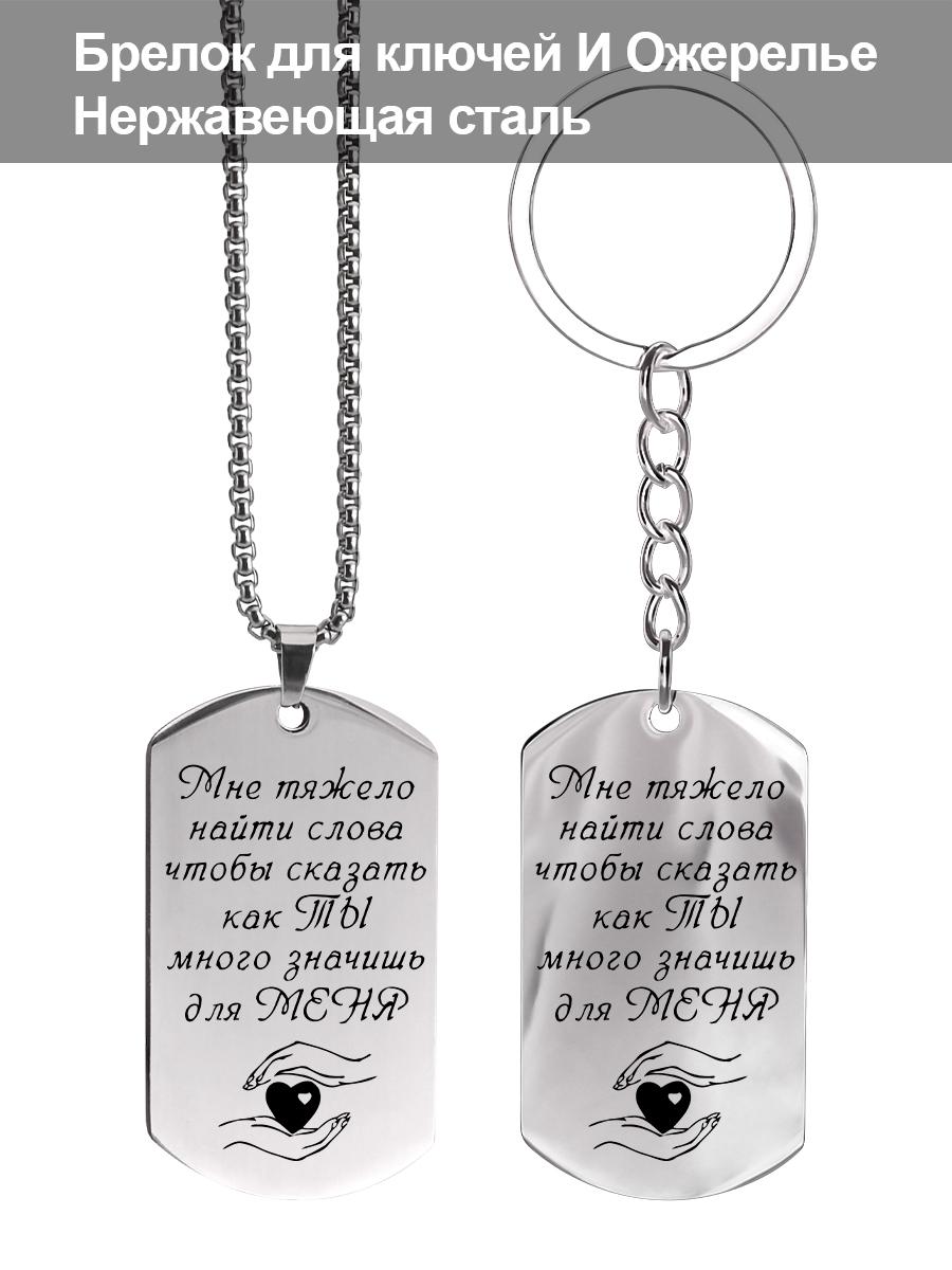 

A Stainless Steel Keyring Necklace for Your Beloved ,Ideal Gift for Men, Couples, Boyfriend, Family & Friends