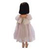 Girls' Bright Glitter Bow Backless Dress Baby Girl Clothes Princess Dress