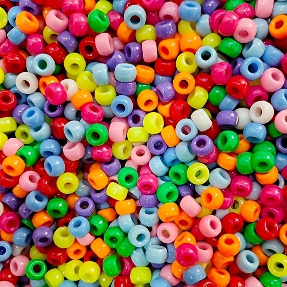 1000Pcs Halloween Christmas Theme Dreadlock Hair Beads 6x9mm Colored Beads Toy Hair Braiding Set 2