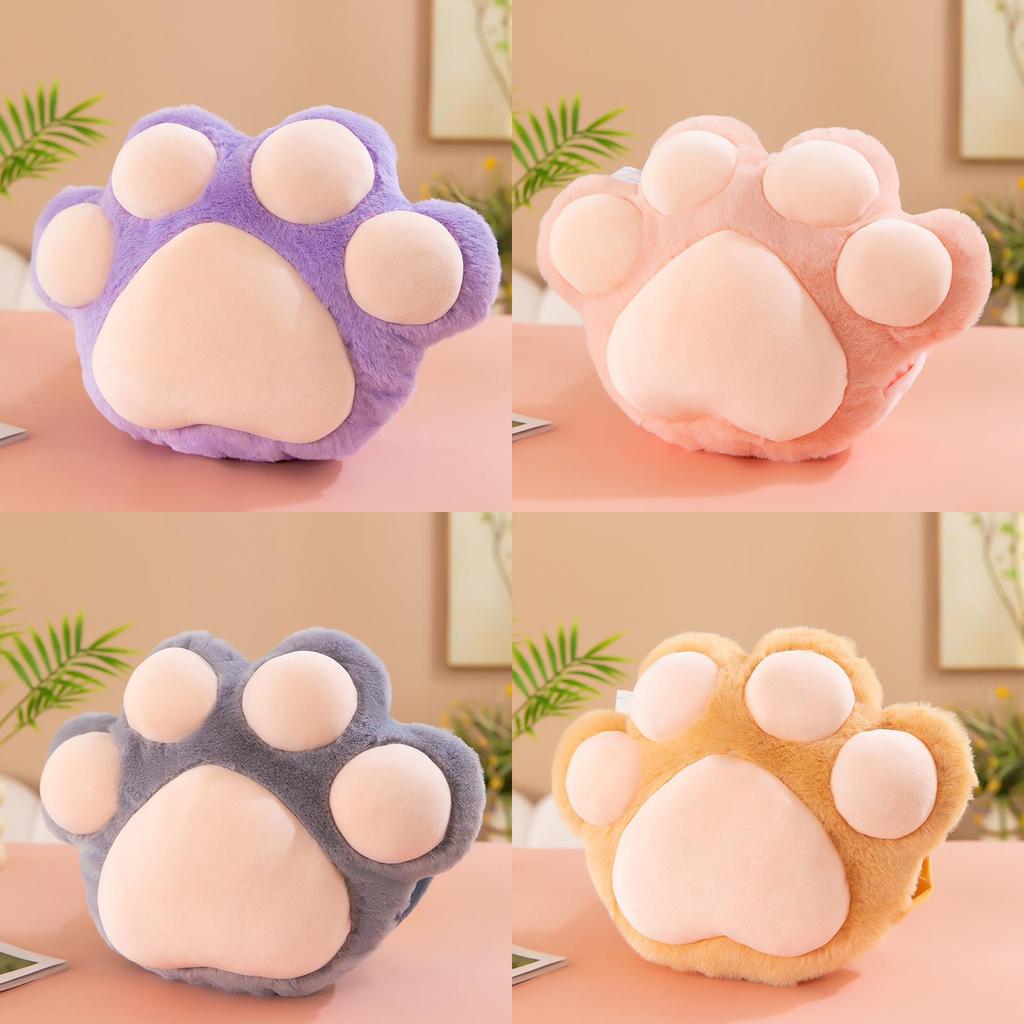 Office Nap Pillow With Cat Paw Plush Toy For Warmth And Comfort