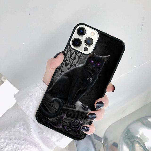 

Witch Black Cat Phone Case Cover For iPhone 17 Air 15 Pro MAX 16 Plus 14 12 11 13 Coque iPhone 17