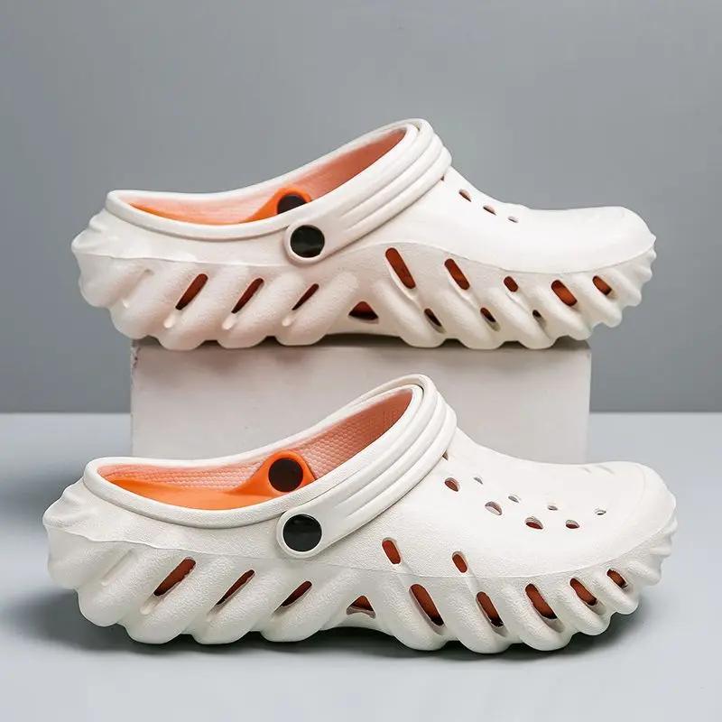 Fashion Platform Eva Sabot Hole Slides Men's Shoe Soft Male Slipper Comfortable Original 2025 Fashion Summer Sale Y2k Casual Low Price