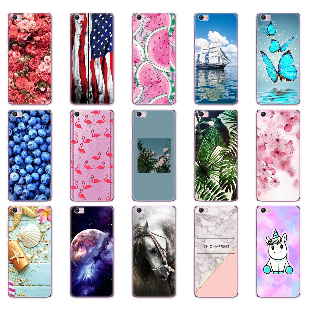 Soft TPU Painting Cases For Xiaomi Mi5 Mi 5 M5 Transparent Phone Cases Cover For Xiaomi mi5 mi 5 m5 Silicone cartoon bags