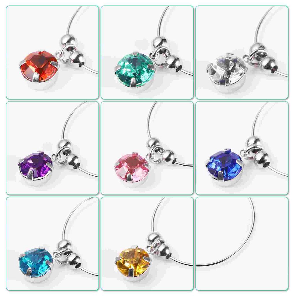 Colored Bottles Markers Glasses Tags Creative Charm Makers Charms Hanging Ring