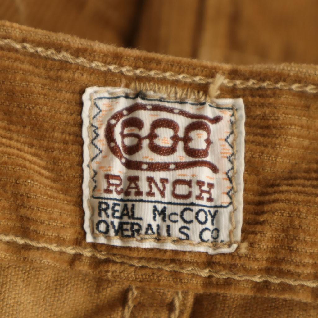 REAL McCOY 600R-415Z Corduroy Pants W31 Camel Men's Used