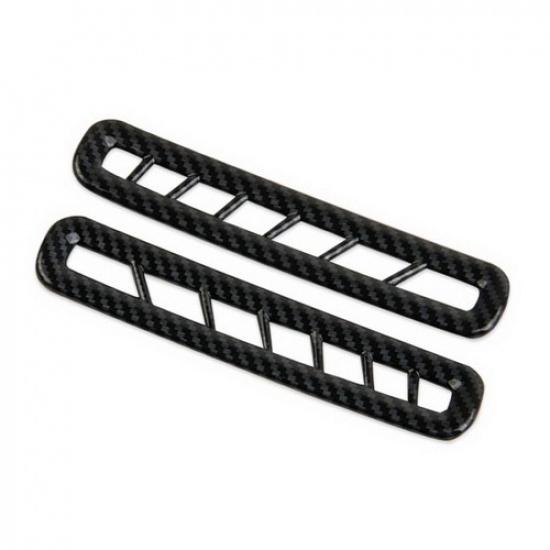 Carbon Fiber Style Interior Door A/C Outlet Vent Cover Trim Fit for Ford Mustang