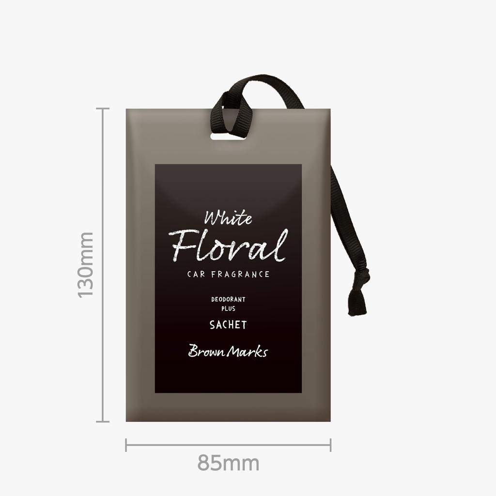 CARALL Brown Marks White Floral Sachet 0.5 Oz (14 G)