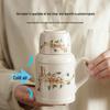 Retro Chinese Ceramic Mini Thermos Teacup