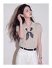 2026 Summer Elegant Kochi Knit Top: Minimalist Old Money Style Short Sleeve Women's Niche Design