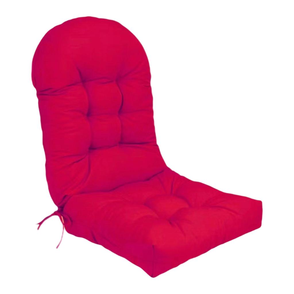 Soft Brushed Fabric Lounge Chair Cushion 110x50cm Thick Padded Seat and Backrest Cushion with Ties for Outdoor and Indoor Use