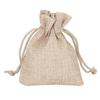 50Pcs 9x12Cm Brown Linen Burlap Bag Small Burlap Bags Jewelry Bag Drawstring Gift Bag for Wedding Party Birthday DIY Craft