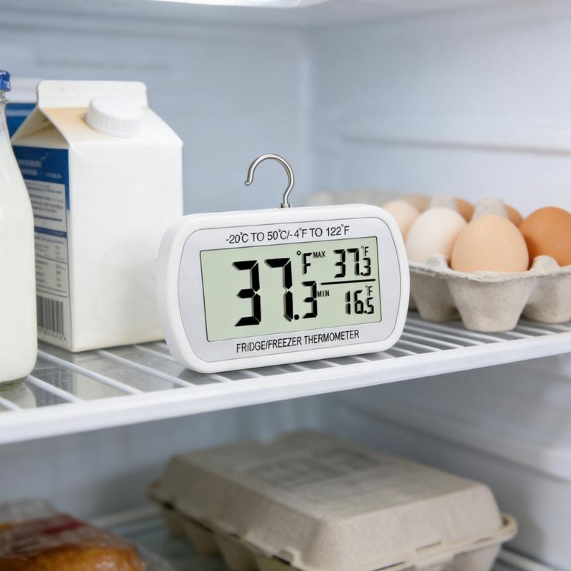 Wasserdichtes Kühlschrank-Temperaturgerät Mit Magnetischer Befestigung Hoher Niedriger Gradanzeiger Für Kühlbox Und Kühlschrank Großer Bildschirm