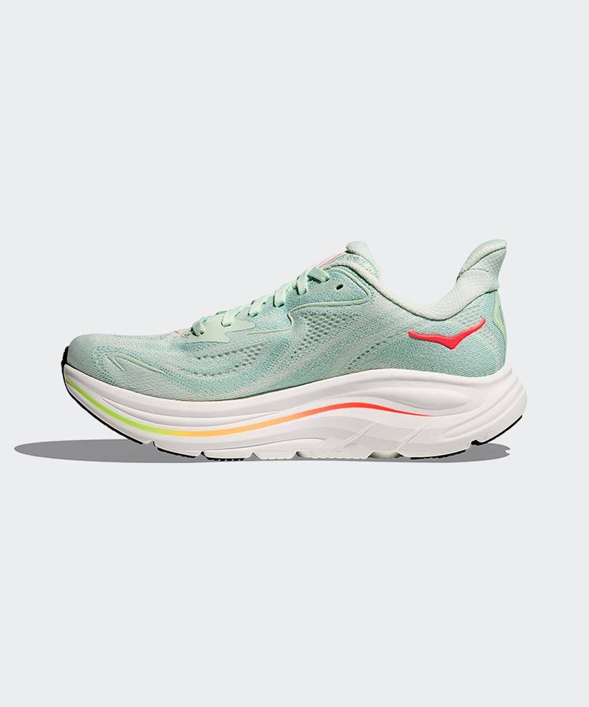 Hoka (Women'S) Clifton 10 Wide - Sea Glass: Neon Flame / 1162050-Slssn