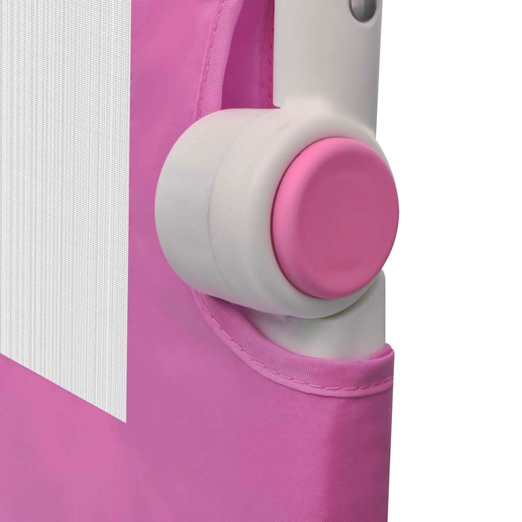 Vidaxl Baby Bed Rails, 2 Pcs, Pink, 150X42 Cm