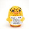 Cute Handwoven Positive Energy Duck Ornaments Handmade Crochet Support Emotional Long Leg Duck Home Room Decor Christmas Gift