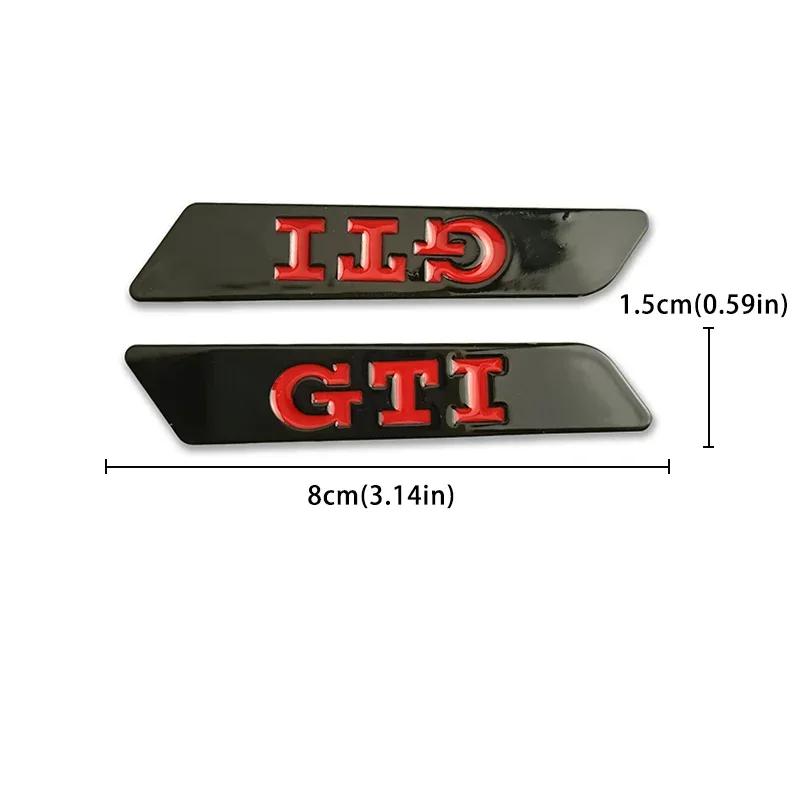 for Volkswagen VW GTI MK5 Passat Polo Golf 3 Jetta Tiguan Beetle Touran Metal Car Side Emblem Fender Badge Bumper Strip Stickers gr2