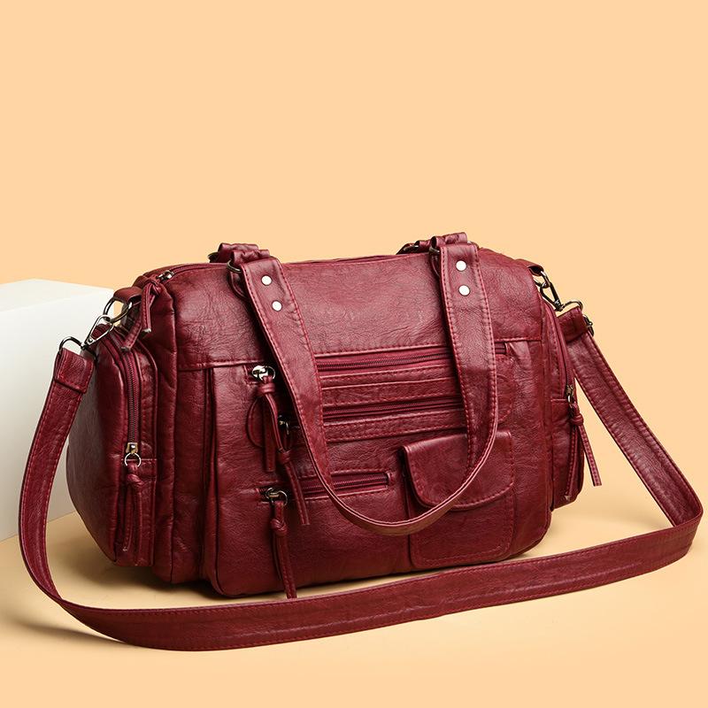 Multi-pocket Motorcycle Bag, High-end Texture, Fashionable Commuting Single-shoulder Crossbody Handbag