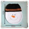 Set Festivo da 3 Pezzi Decorazione Bagno di Natale con Coprisedile WC di Babbo Natale