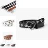 Stylish Heart Buckle Decorative Women's Denim Belt With Faux Leather Material In Black White Coffee And Camel Colors