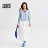 Benlai Women's Casual Slit Denim Skirt
