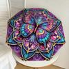 Bunter Schmetterlings-Mandala Automatisches Öffnen Regenschirm mit faltbarem Design, Outdoor-Festival-Geschenk für Fans und Reisende1121329a