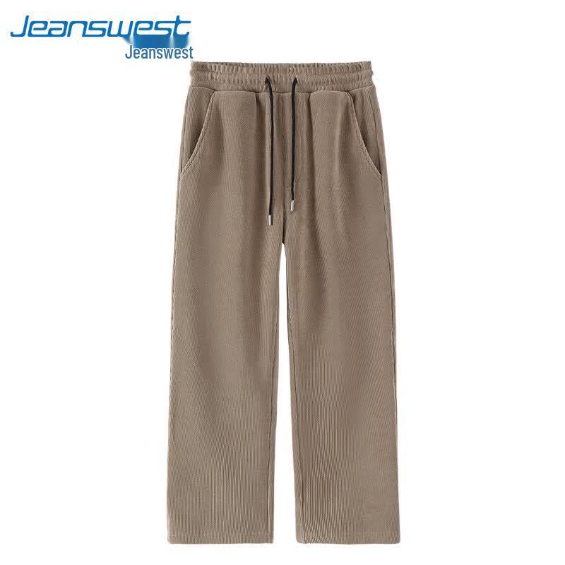 Jeanswest Men's Chenille Wide-Leg Casual Pants