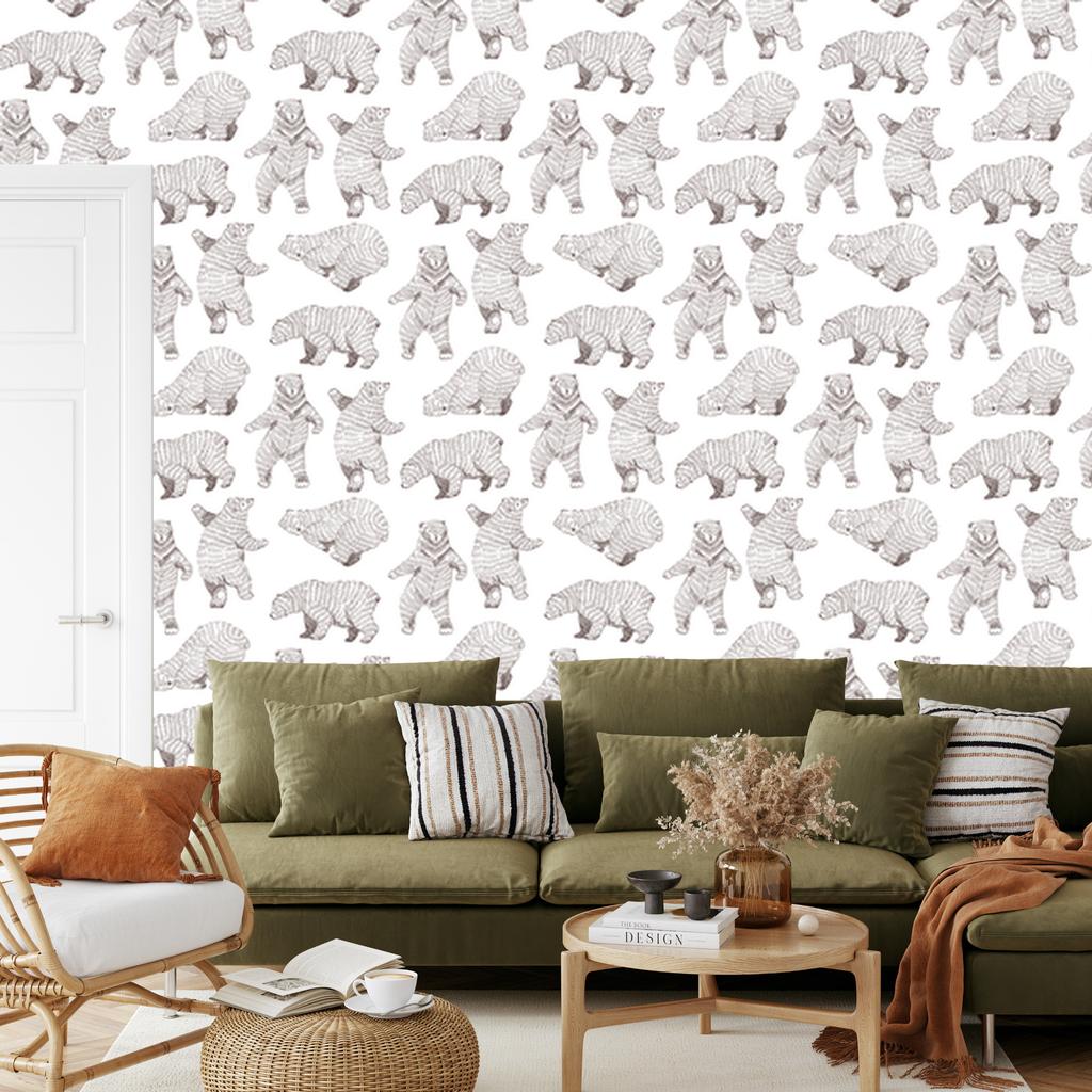 Funny Teddy Bears Wallpaper for Living Room and Bedroom 50x1000