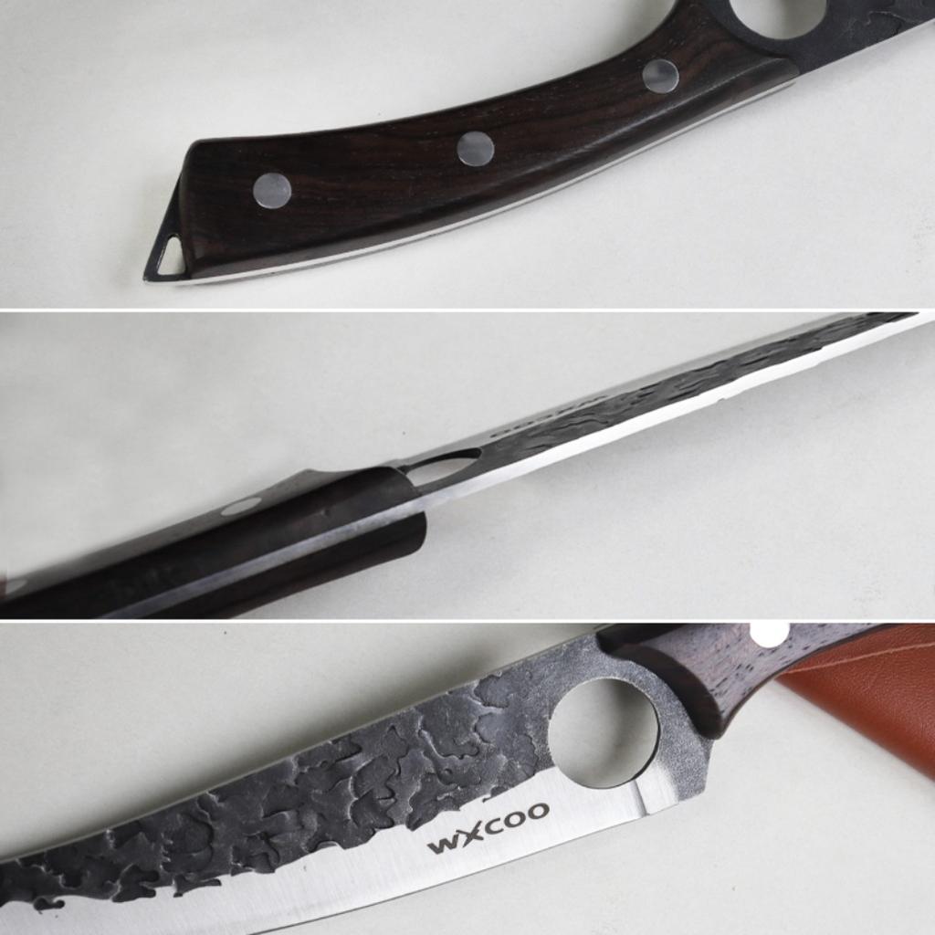 2PCS Stainless Steel Forged Boning Knife with Knife Sheath Fruit Knife Handmade Knife Peeling Knife Sharp Kitchen Chef Knife