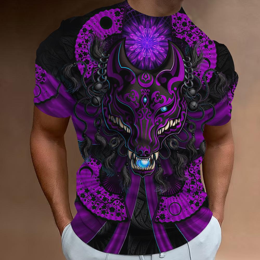 Vintage Gothic Skull 3d Pánské tričko Letní Ležérní Móda Polyester Krátký rukáv Oversized svetr Topy Streetwear Pánská trička