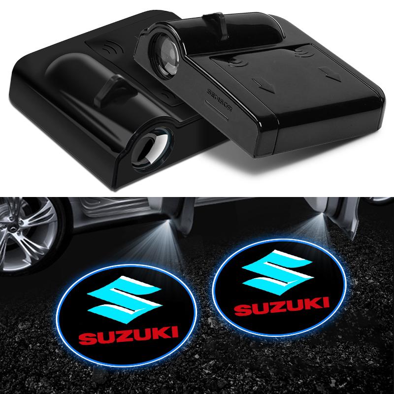 1/2pcs LED Car Door Courtesy Light Projector Welcome Lamp Car Badge For Suzuki Jimny Samurai Vitara Swift Baleno SX4 Ignis Alto Splash Swace