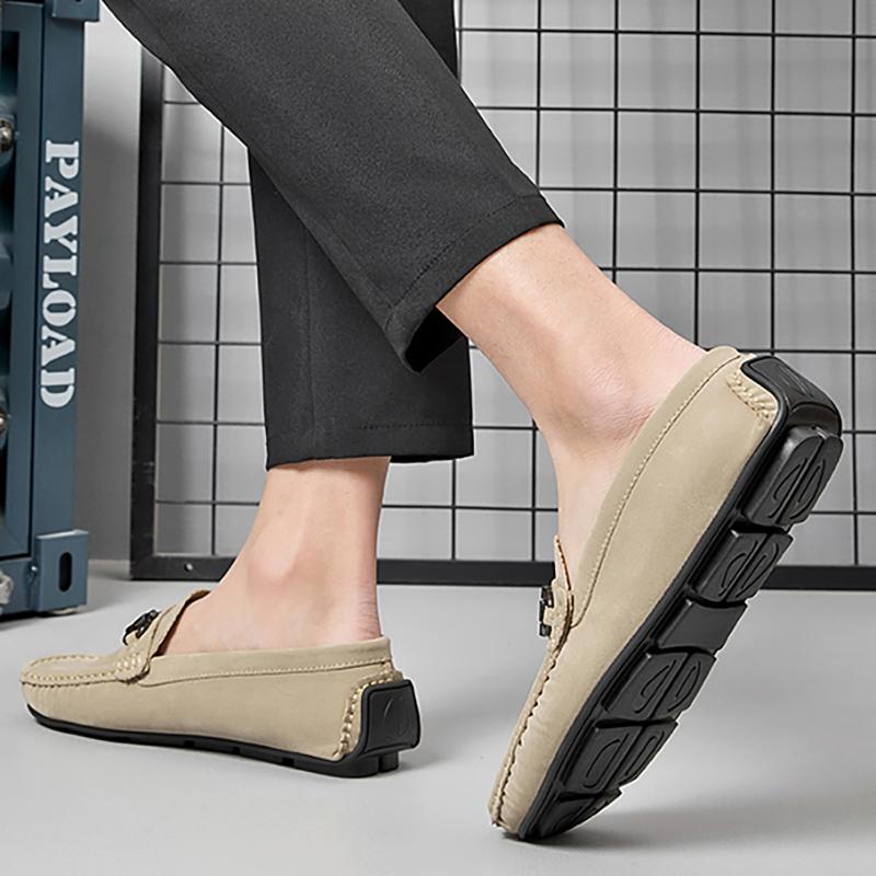 Scarpe Casual da Uomo in Pelle Mocassini Leggeri Slip-on Comodi Scarpe da Guida