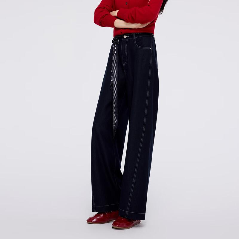 FivePlus Women's Casual Draped Straight-Leg Pants