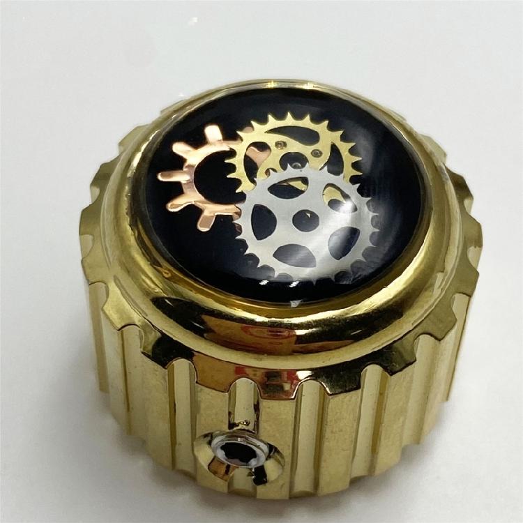1Pc Electric Guitar Bass Gear Knobs with Hole Metal Guitar Tone Volumes Knob Potentiometer Hat Caps Guitar Parts
