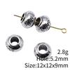 Bead Pendant Accesories Macroporous Big Hole Beads Loose Spacer Accessories Parts Metal Beads Accessories For Women