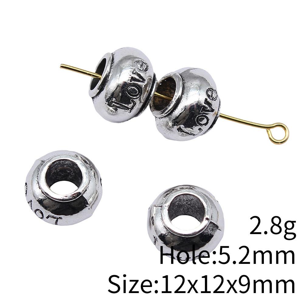 Bead Pendant Accesories Macroporous Big Hole Beads Loose Spacer Accessories Parts Metal Beads Accessories For Women