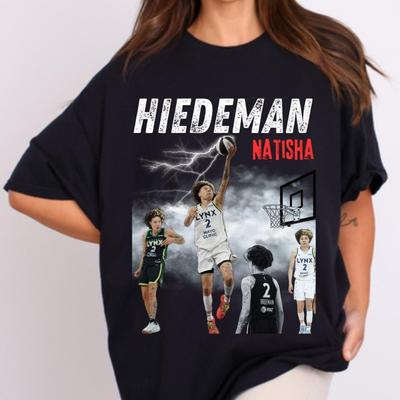 Natisha Hiedeman Graphic Basketball Tee, Sports T-Shirt and Kids Tshirt, Basketball Fan Gift, Unisex Cotton Shirt and Kids Tshirt