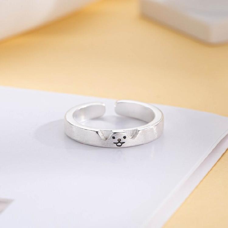 Fashionable Finger Rings Adornment Elegant Dog and Cat Shaped Rings for Couple