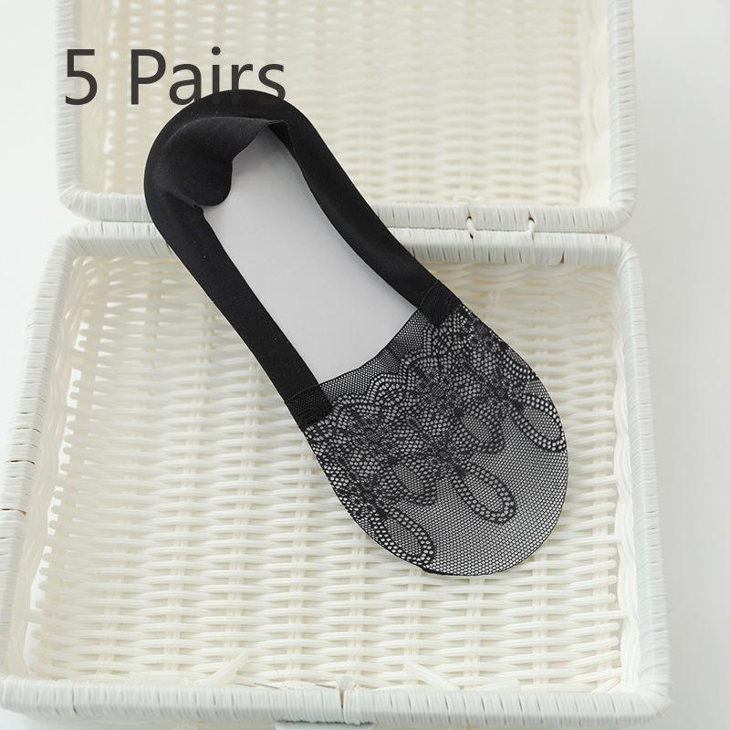 

5 пар женских летних тонких новых носков-невидимок с мелким носком 5 Pairs