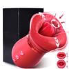 Rose Mouth-Shaped Licker Vibrator Clitoral Nipple Auto Tongue Licking Sucker Stimulator G Spot Clit Masturbate Sex Toy for Women