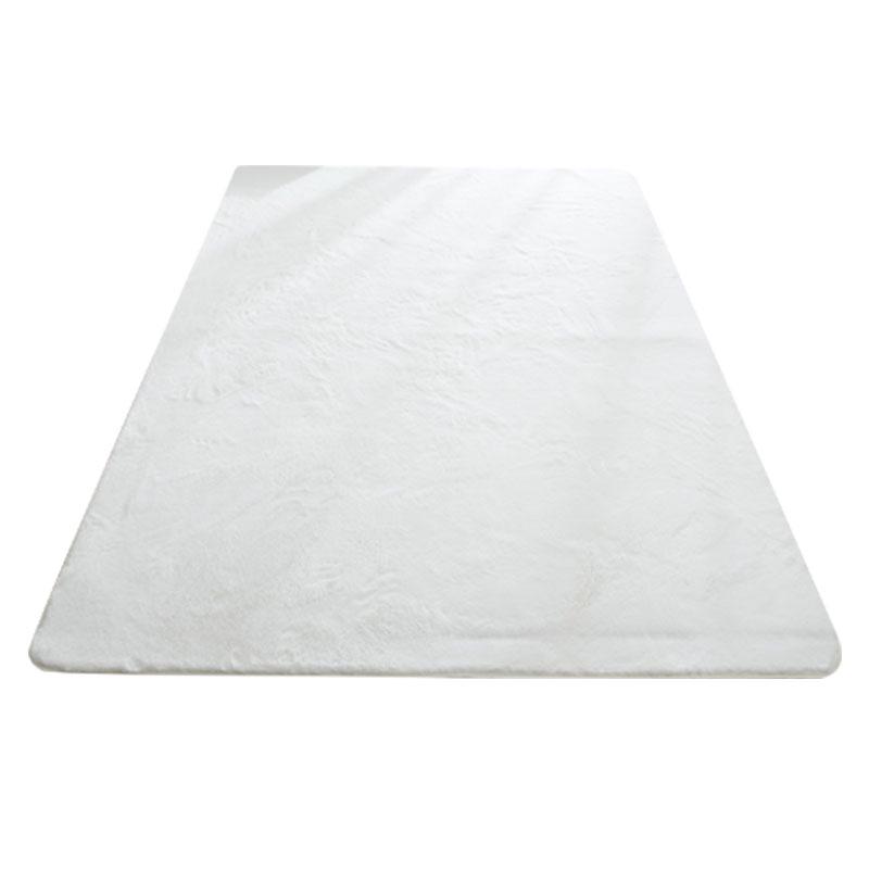 Covor de pluș imitație blană de iepure pentru sufragerie, dormitor sau fereastră de colț – Lavabil la mașină, gros și acoperire completă.